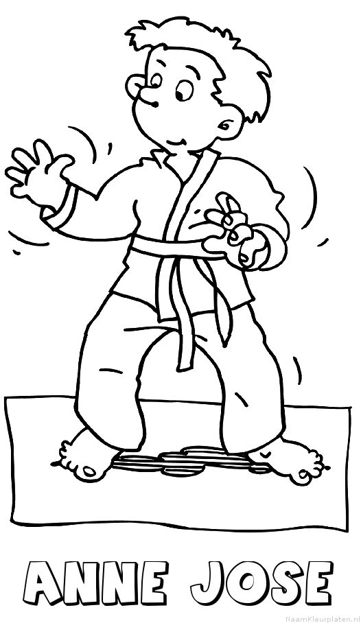 Anne jose judo kleurplaat